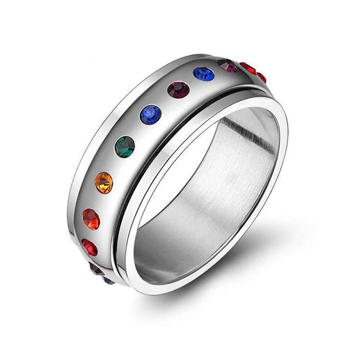 Bague Anti-Stress Arc-en-Ciel : Équilibre et Sérénité à Votre Portée