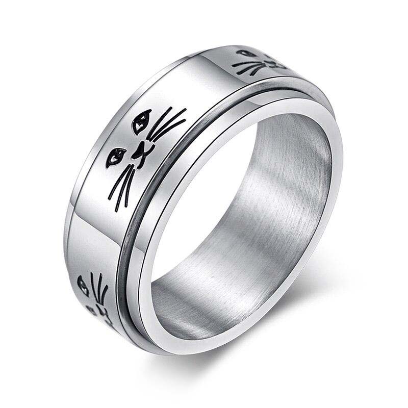 Bague Anti-Stress Chat : Élégance Zen pour Moments Apaisés