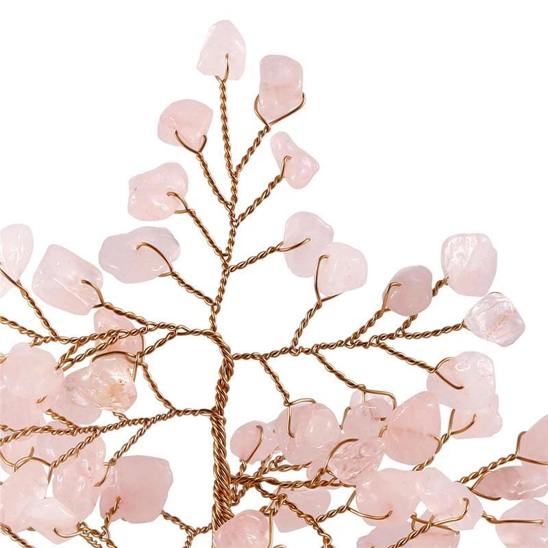 Décoration Arbre de Vie en Quartz Rose