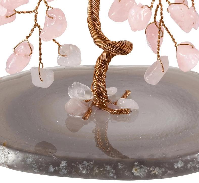 Décoration Arbre de Vie en Quartz Rose