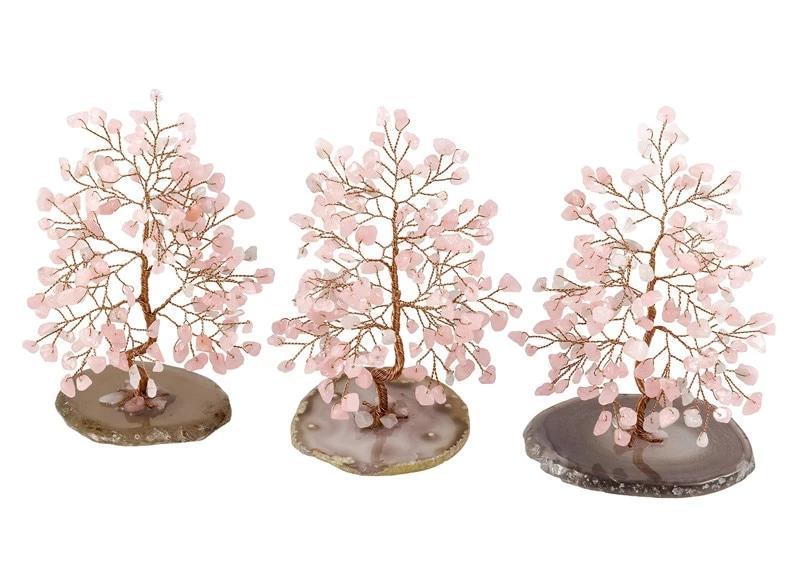 Décoration Arbre de Vie en Quartz Rose