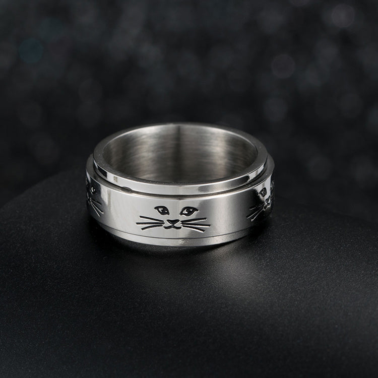 Bague Anti-Stress Chat : Élégance Zen pour Moments Apaisés
