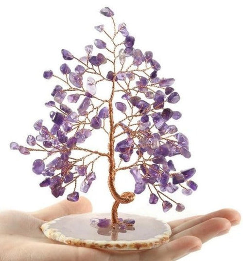 Décoration Arbre de Vie Améthyste en Pierre Naturelle