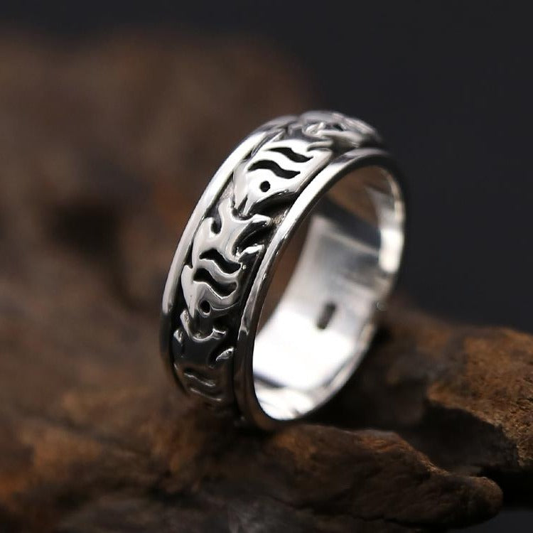 Bague Anti-Stress Poisson Argent