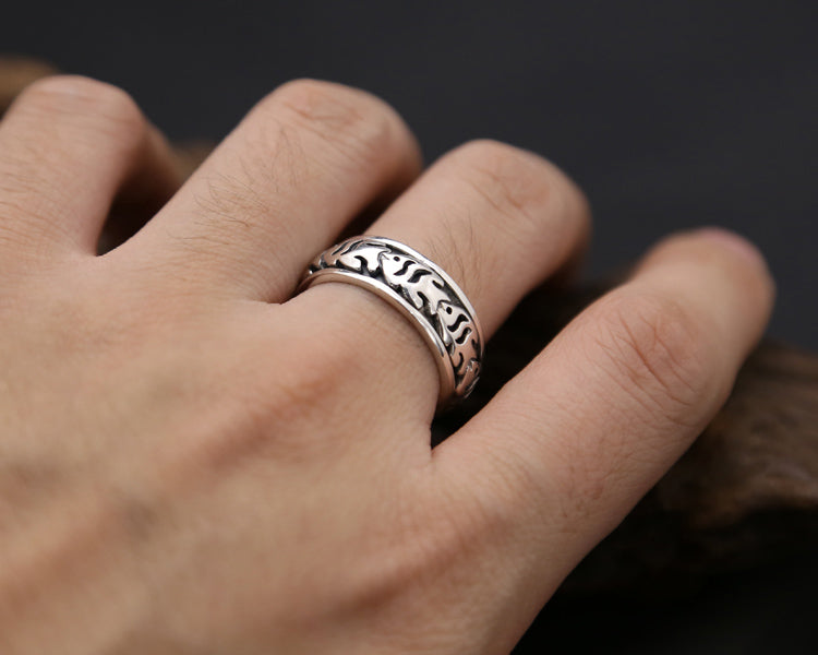 Bague Anti-Stress Poisson Argent