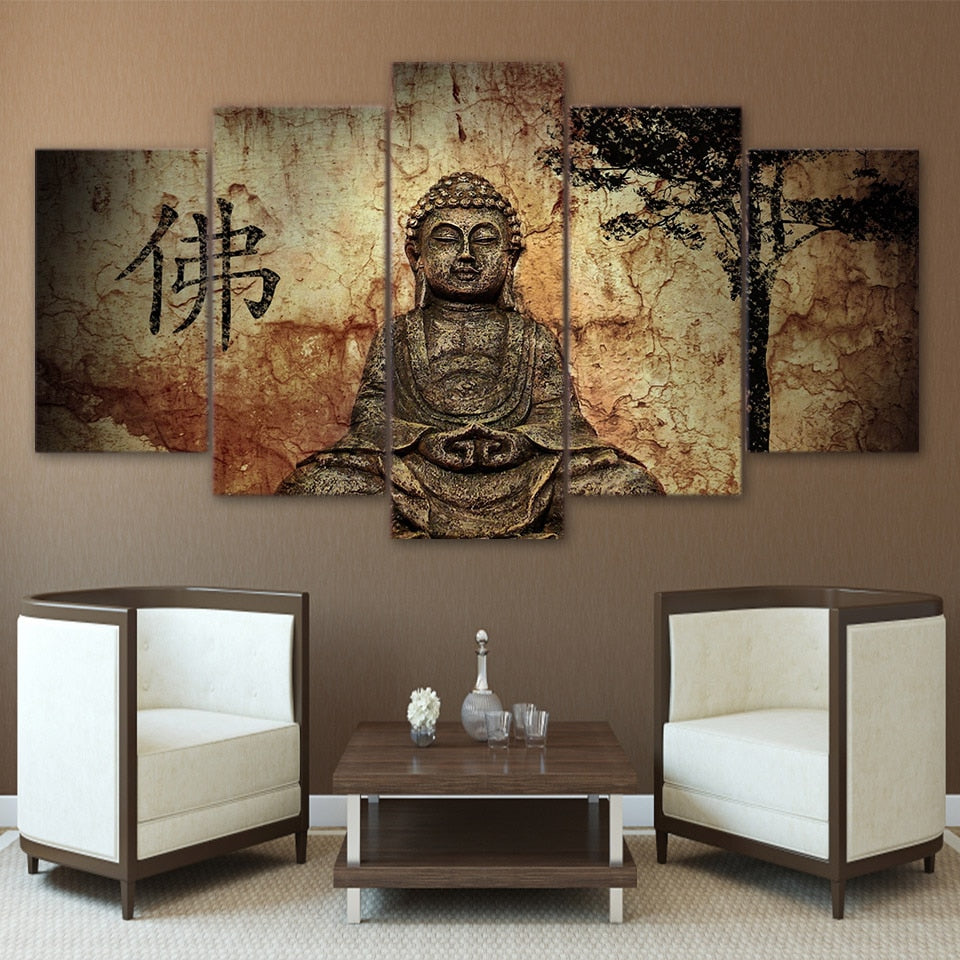 Tableau Bouddha Zen : Sérénité et Équilibre pour Votre Intérieur