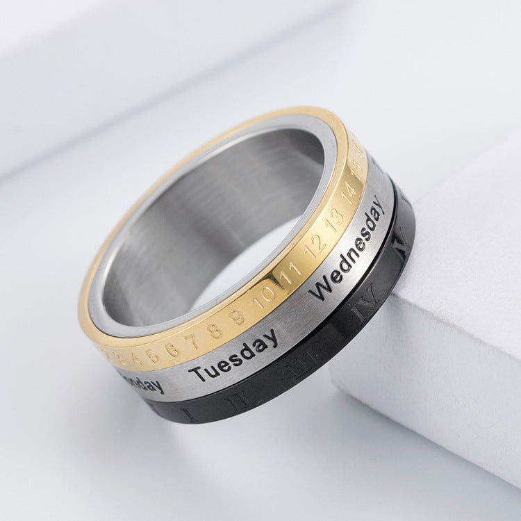 Bague Anti-Stress Calendrier : Équilibre et Sérénité