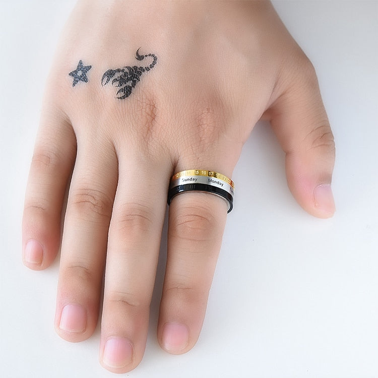 Bague Anti-Stress Calendrier : Équilibre et Sérénité