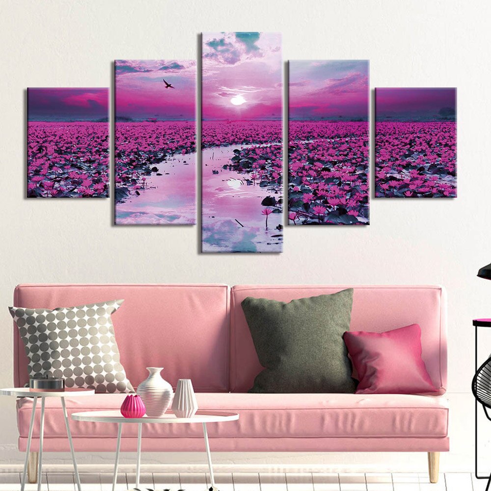 Tableau Zen Fleur de Lotus Rose - Élégance et Sérénité