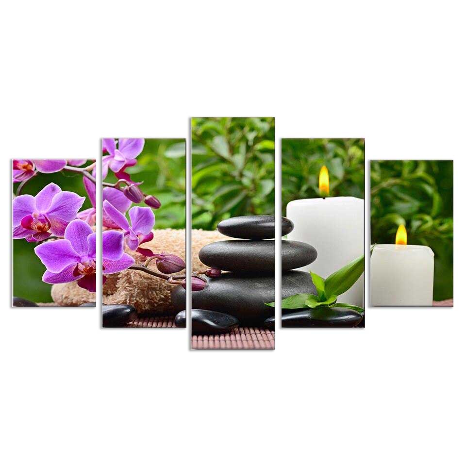 Tableau Zen Galet Bougie - Ambiance Apaisante et Élégante