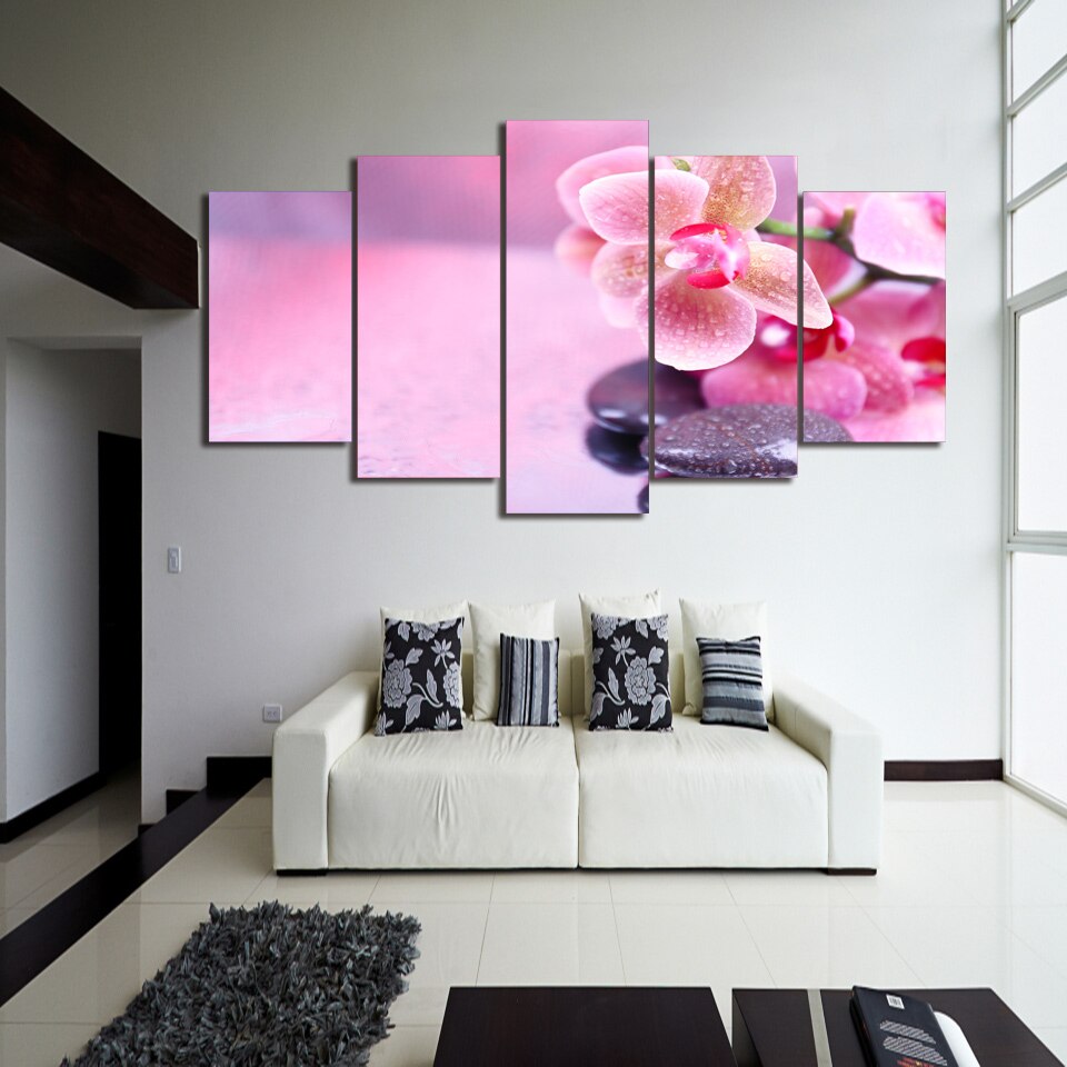 Tableau Zen Orchidée Rose pour une déco apaisante et élégante