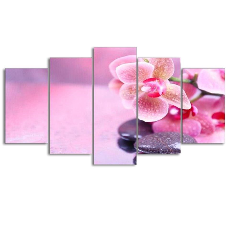 Tableau Zen Orchidée Rose pour une déco apaisante et élégante