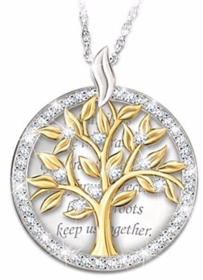Collier Arbre de Vie Double Médaille