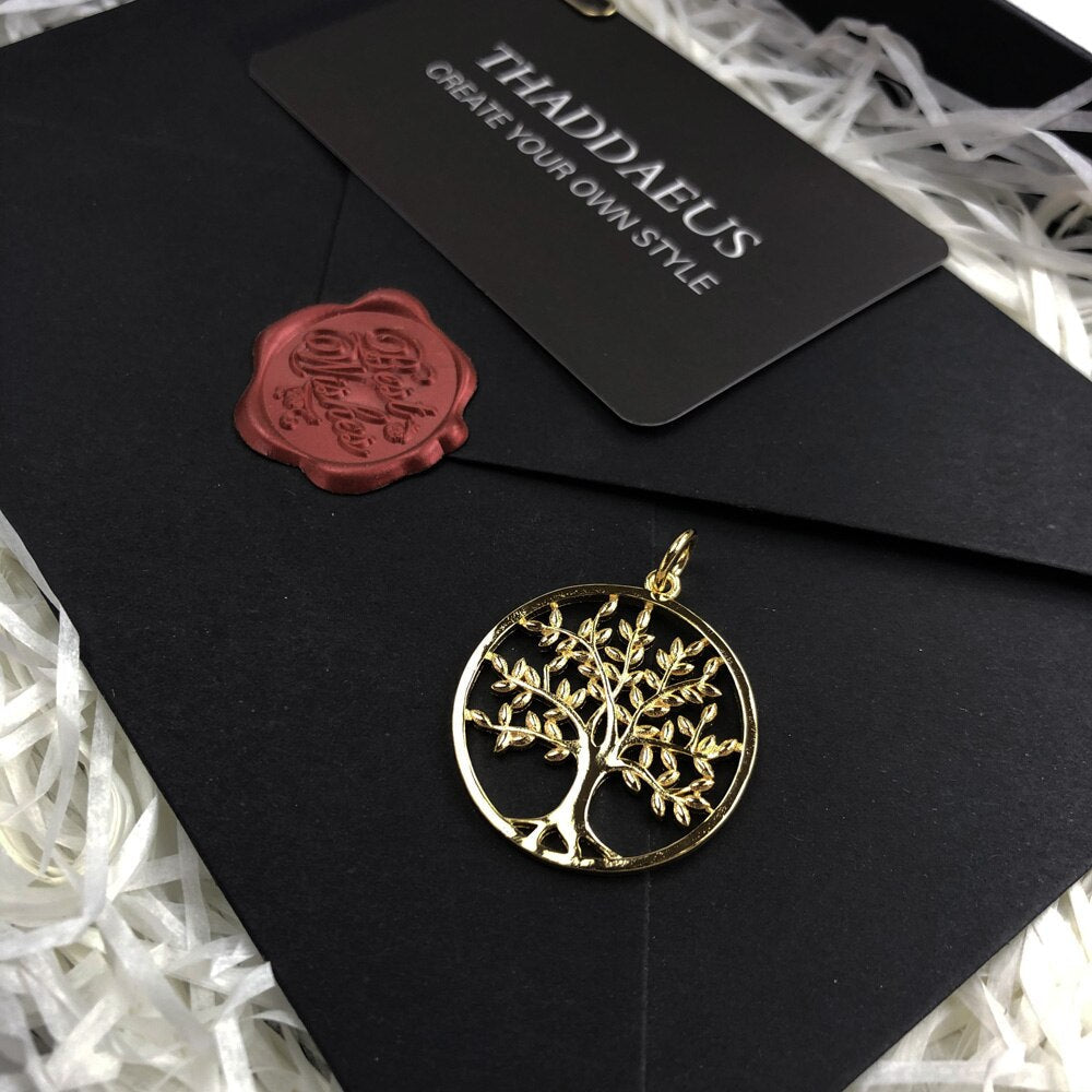 Collier Arbre de Vie Luxueux en Plaqué Or