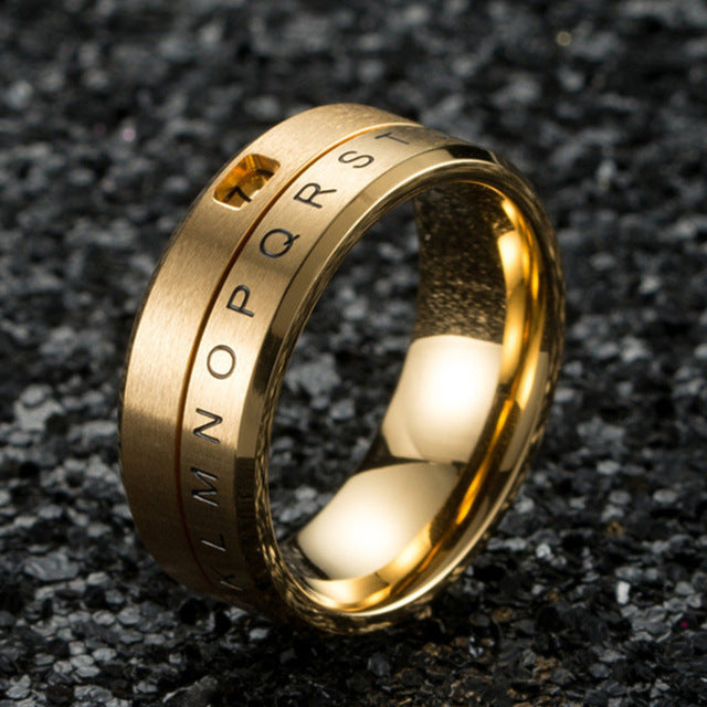 Bague Anti-Stress Alphabet : Équilibre et Élégance à chaque lettre !