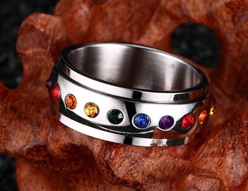 Bague Anti-Stress Arc-en-Ciel : Équilibre et Sérénité à Votre Portée
