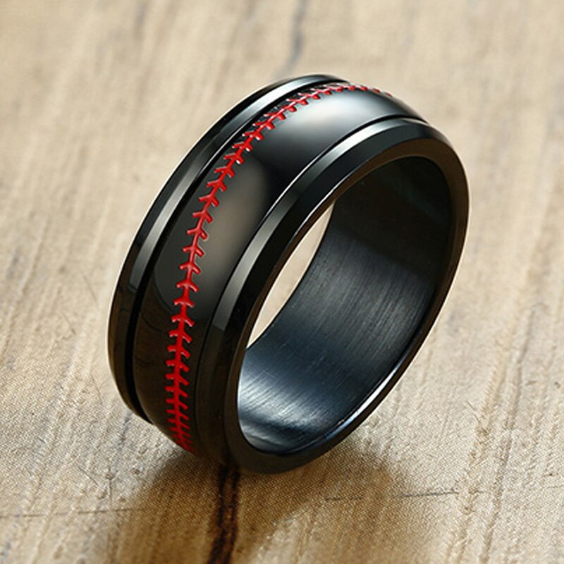 Bague Anti-Stress Baseball Élégante pour Passionnés de Sport