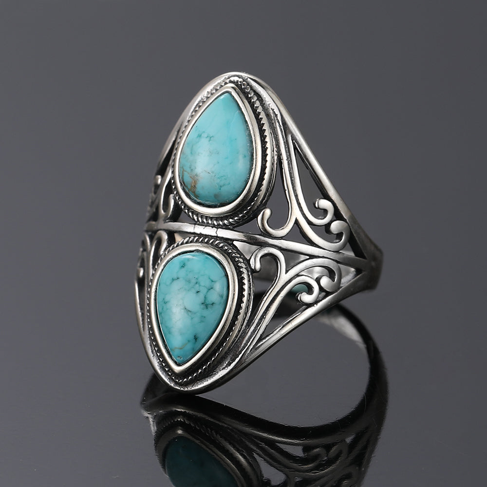 Bague Zen Argent Turquoise Femme: Élégance Zen à Votre Doigt