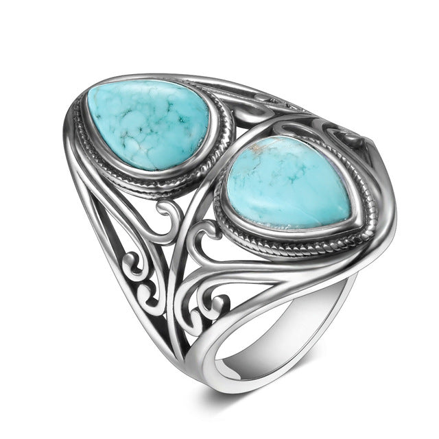 Bague Zen Argent Turquoise Femme: Élégance Zen à Votre Doigt