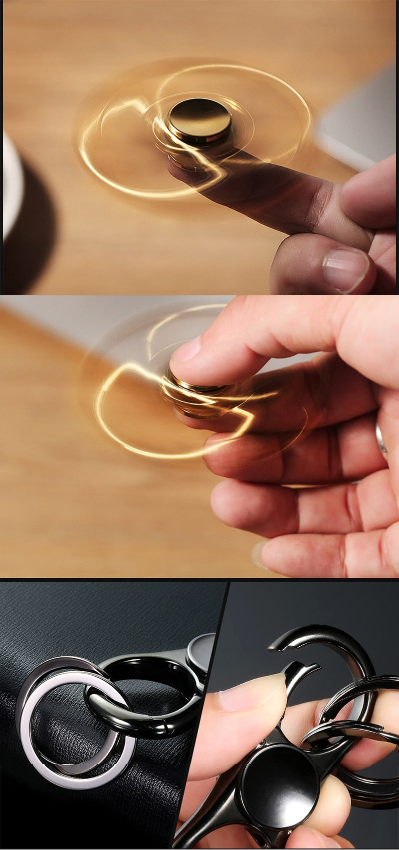 Porte Clé Anti-Stress Multifonction Spinner