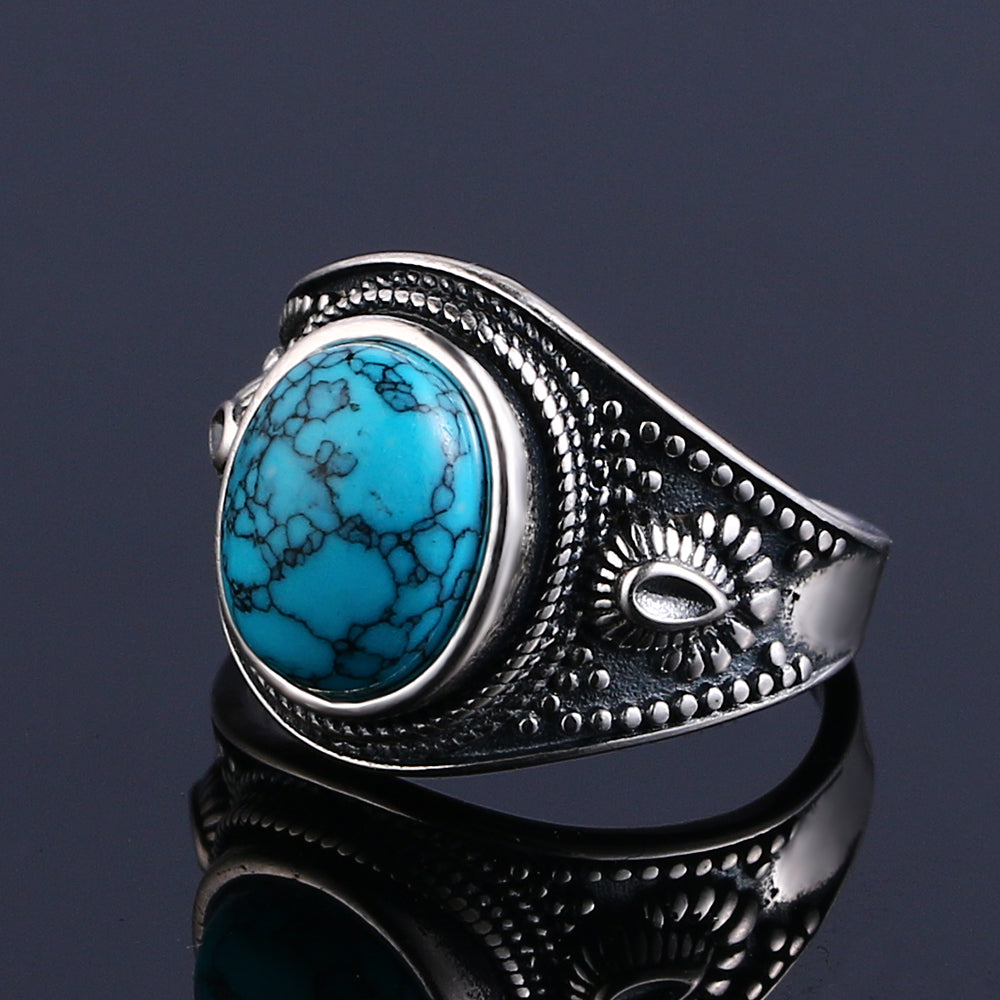 Bague Zen Argent Turquoise - Élégance et Sérénité au Naturel