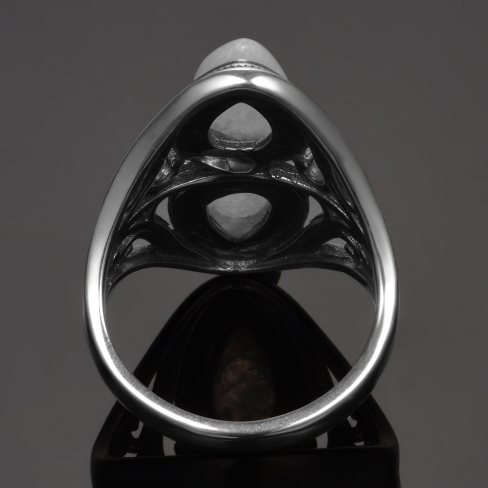 Bague Argent Zen avec Pierre de Lune : Élégance et Sérénité