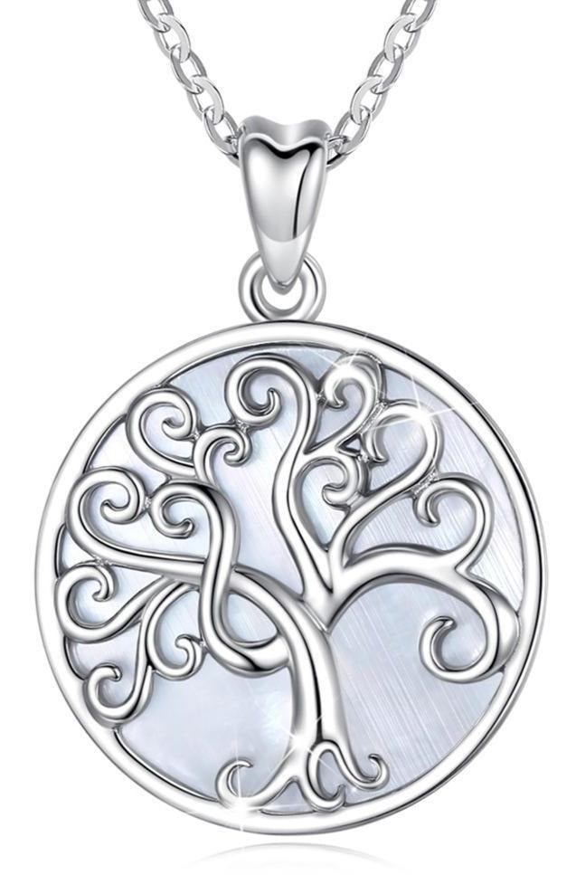 Collier Arbre de Vie Nacré en Argent