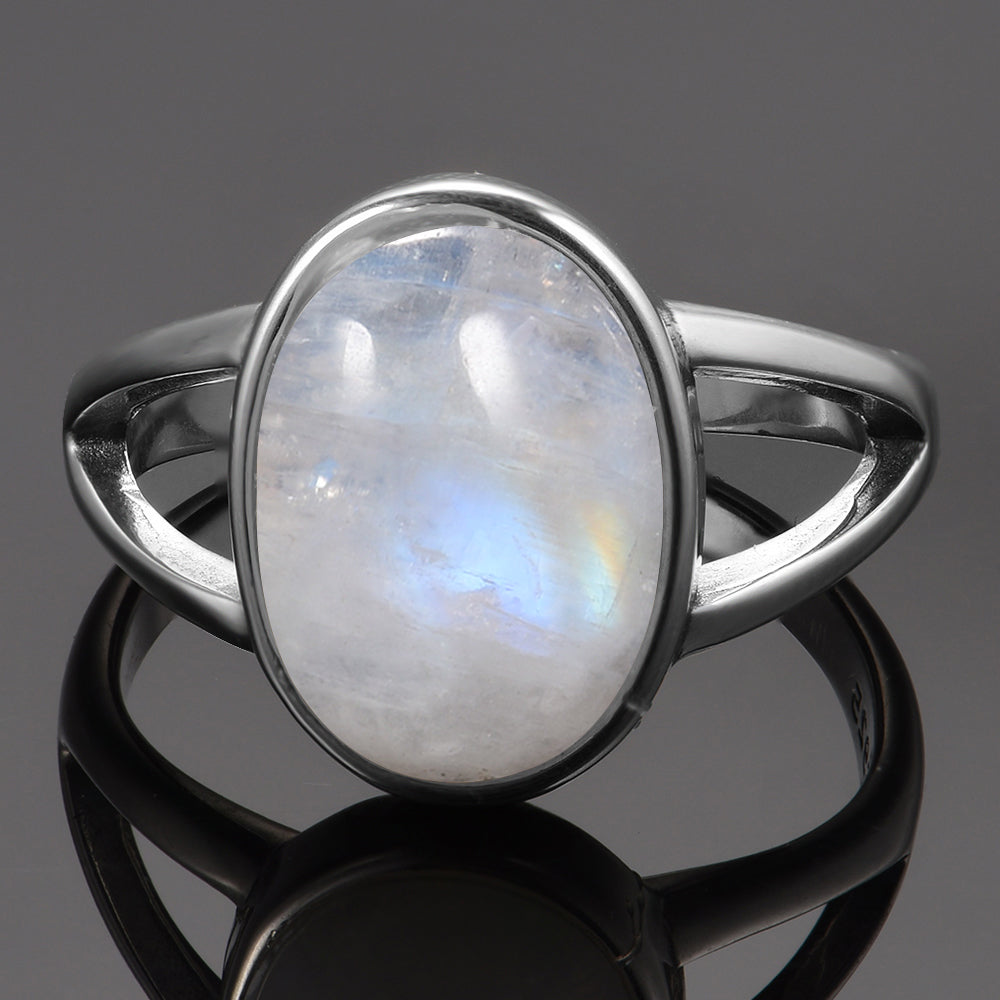 Bague Zen Pierre de Lune Blanche : Élégance et Sérénité au Quotidien
