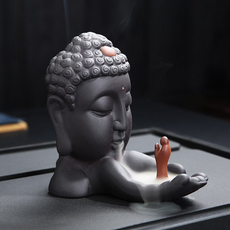 Porte Encens Tête de Bouddha Zen - Sérénité et Élégance