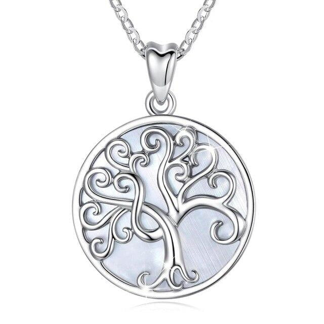 Collier Arbre de Vie Nacré en Argent