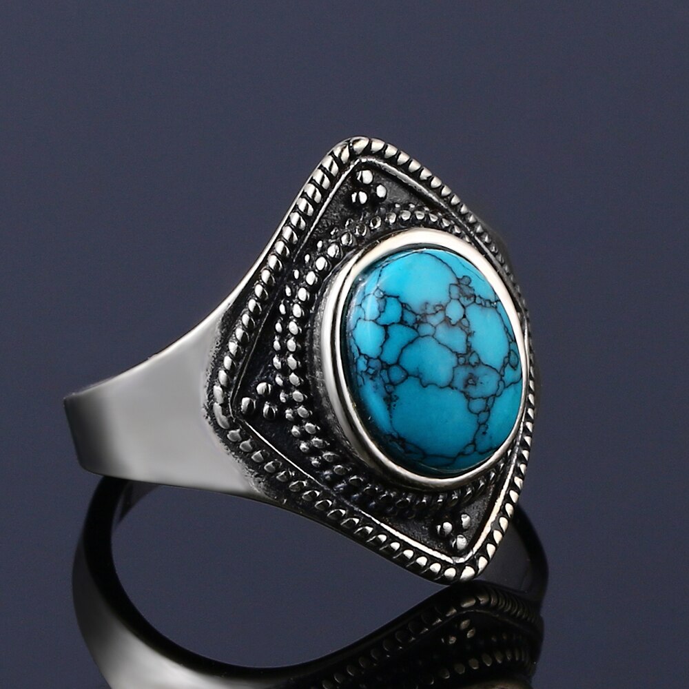 Bague Zen Argent Turquoise Élégance Éthnique