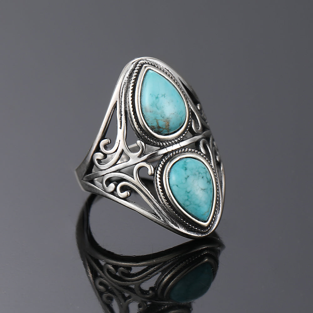 Bague Zen Argent Turquoise Femme: Élégance Zen à Votre Doigt