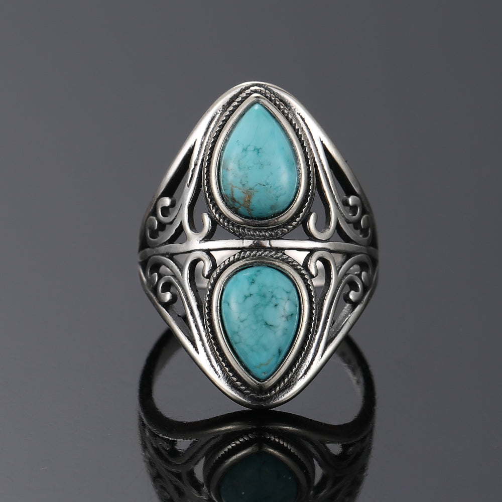 Bague Zen Argent Turquoise Femme: Élégance Zen à Votre Doigt