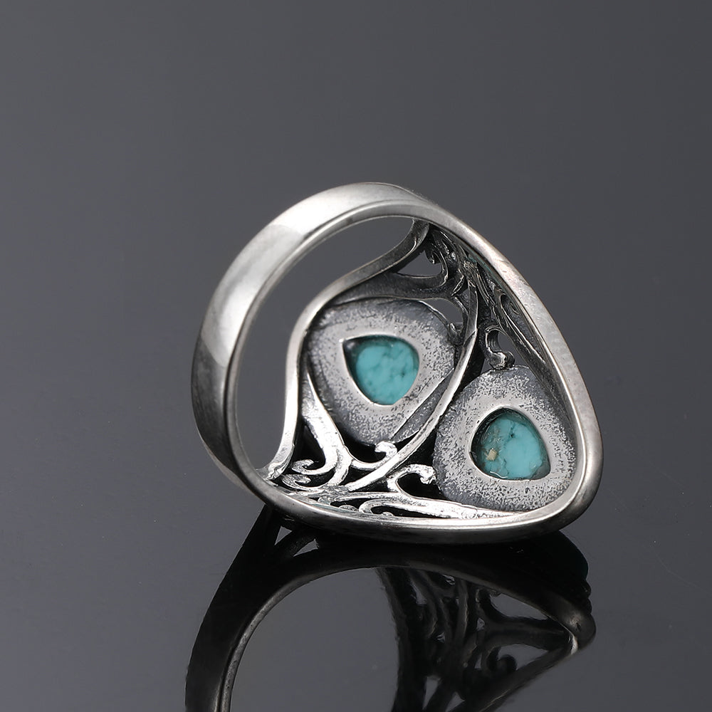 Bague Zen Argent Turquoise Femme: Élégance Zen à Votre Doigt