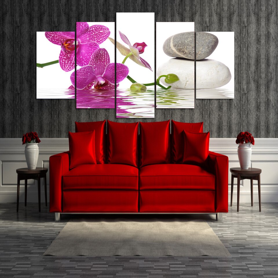 Tableau Zen Orchidée pour une Évasion et Harmonie Intérieure