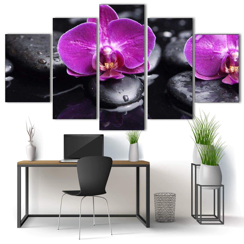 Tableau Zen Orchidée Violette, apaisement assuré pour votre intérieur