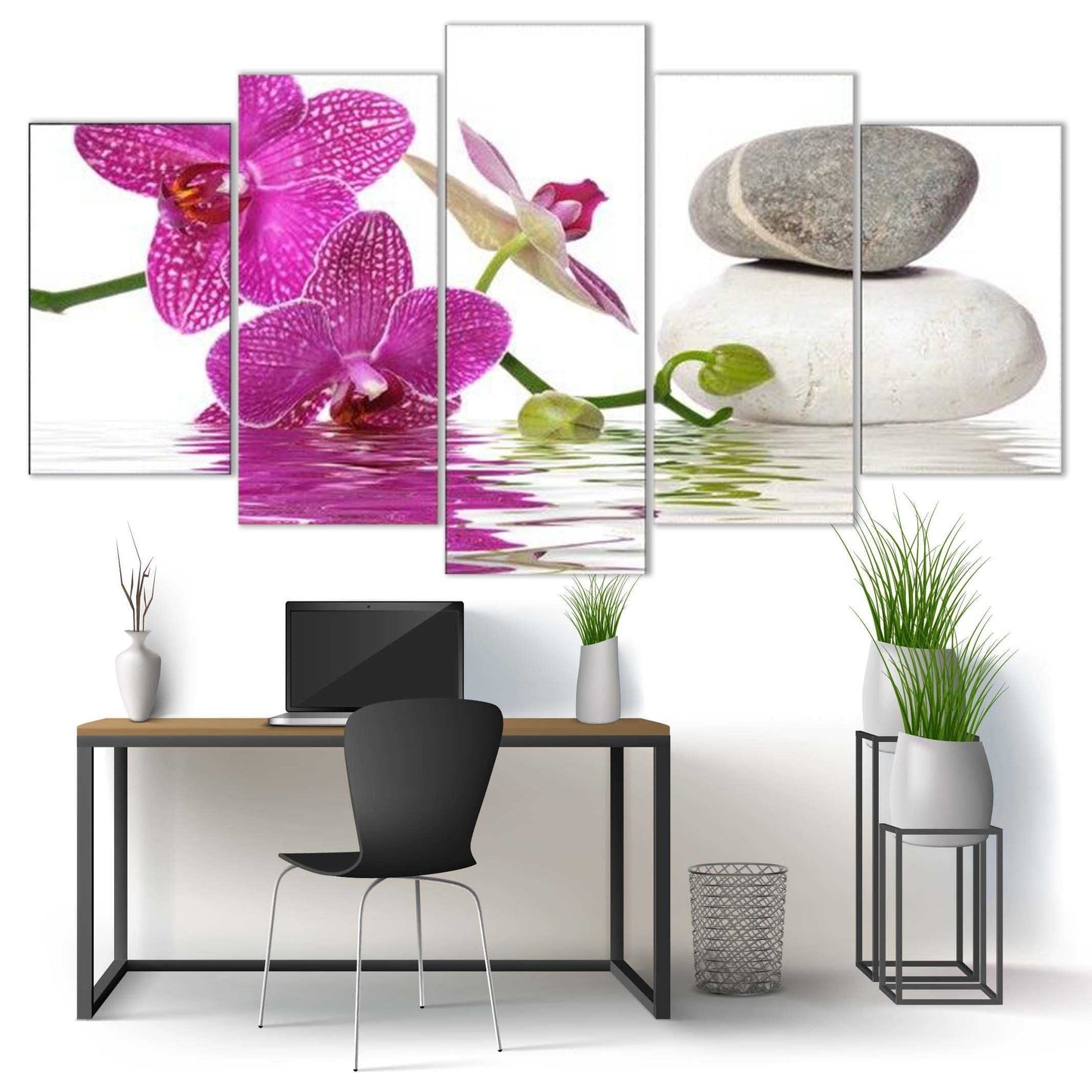 Tableau Zen Orchidée pour une Évasion et Harmonie Intérieure
