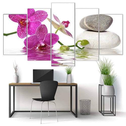 Tableau Zen Orchidée pour une Évasion et Harmonie Intérieure