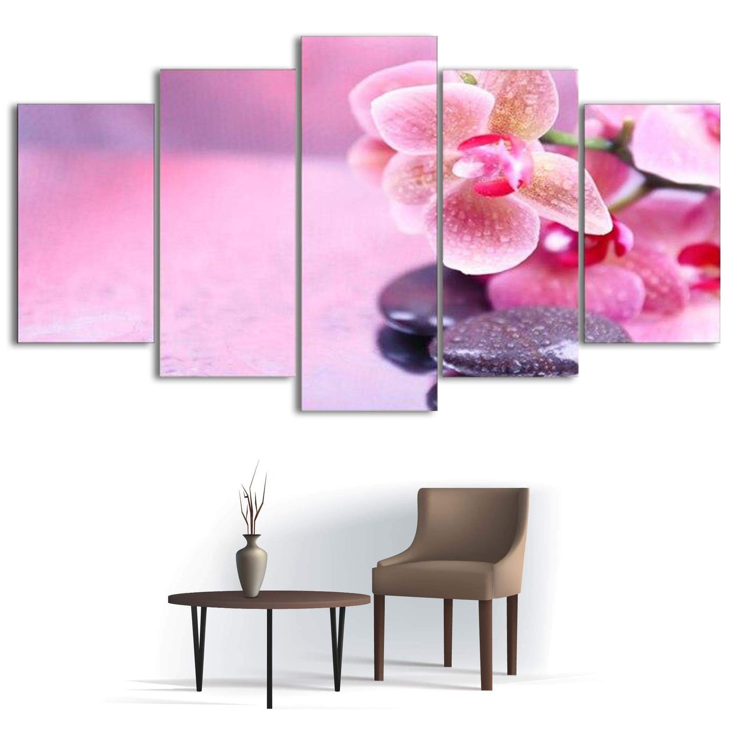 Tableau Zen Orchidée Rose pour une déco apaisante et élégante