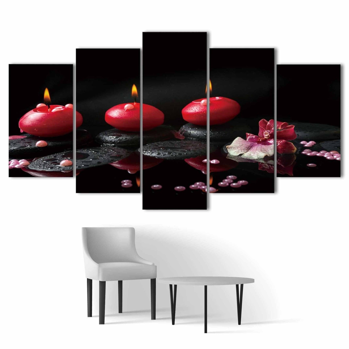 Tableau Zen Bougies : Sérénité et Élégance Illuminée