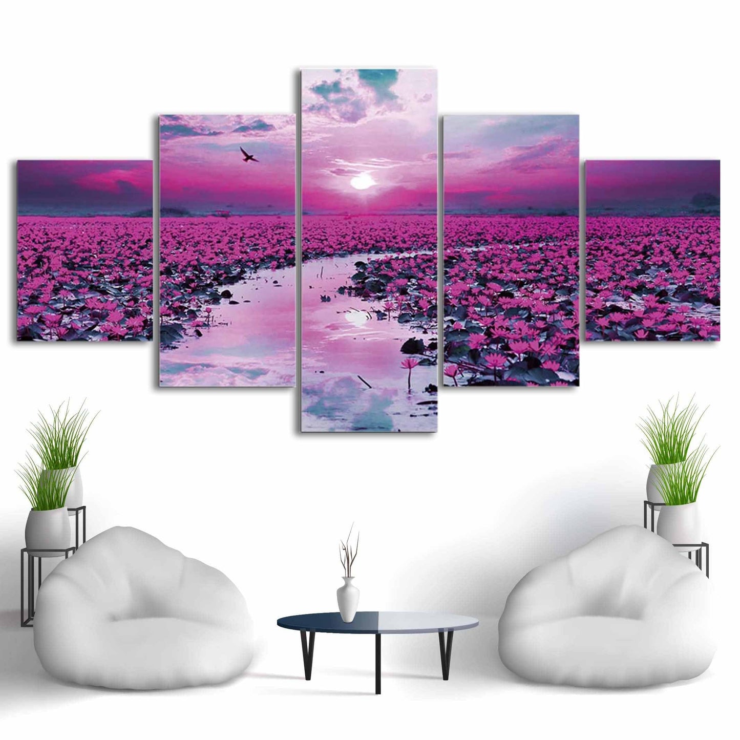 Tableau Zen Fleur de Lotus Rose - Élégance et Sérénité