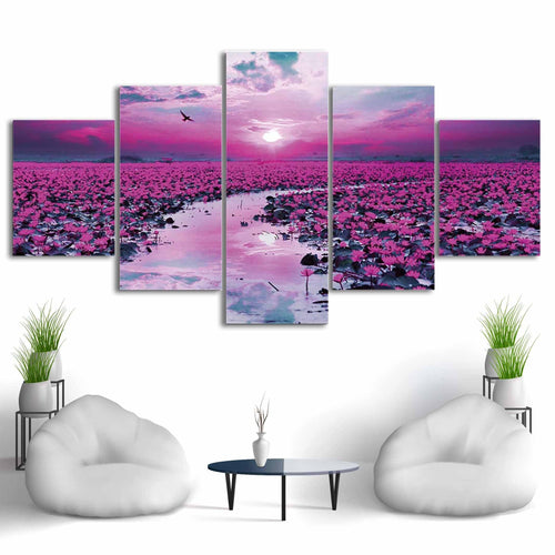Tableau Zen Fleur de Lotus Rose - Élégance et Sérénité