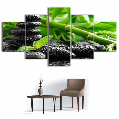 Tableau Zen Bougies Galets - Ambiance Relaxante et Élégance Naturelle