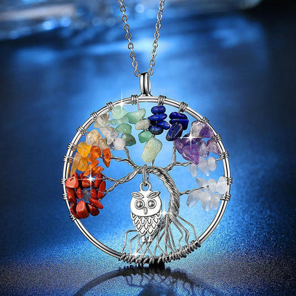 Collier Arbre de Vie Chakras Énergétiques