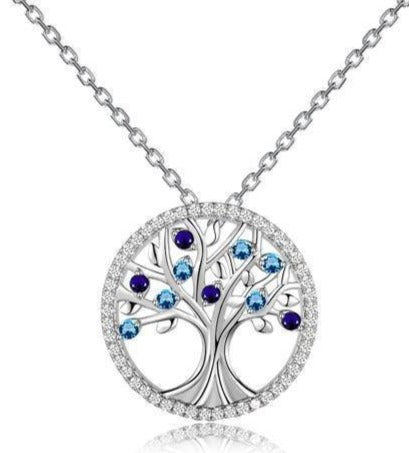 Collier Arbre de Vie Perles d'Azur