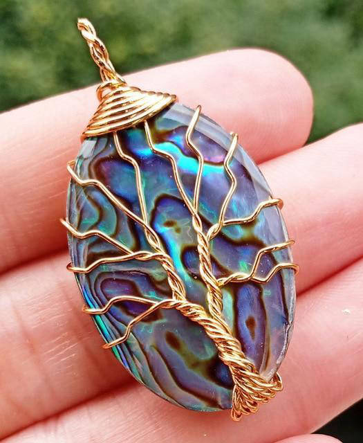 Pendentif Arbre de Vie Coquillage Élégance et Symbolisme Divin