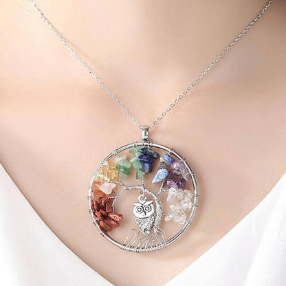 Collier Arbre de Vie Chakras Énergétiques