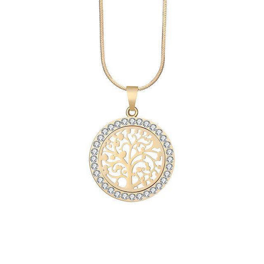 Collier Arbre de Vie Or et Argent lumineux