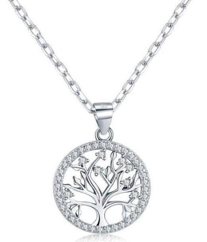 Collier Arbre de Vie Argent Véritable - Symbole de Croissance et Force