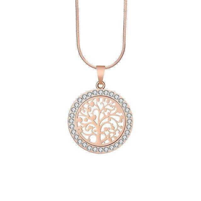 Collier Arbre de Vie Or et Argent lumineux